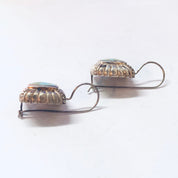 Vintage Earrings, Silver Earrings, Blue Stone, Green Stone, Turquoise Earrings, Dangle Earrings, Pierced Ears, Unique Earrings, Vintage 925