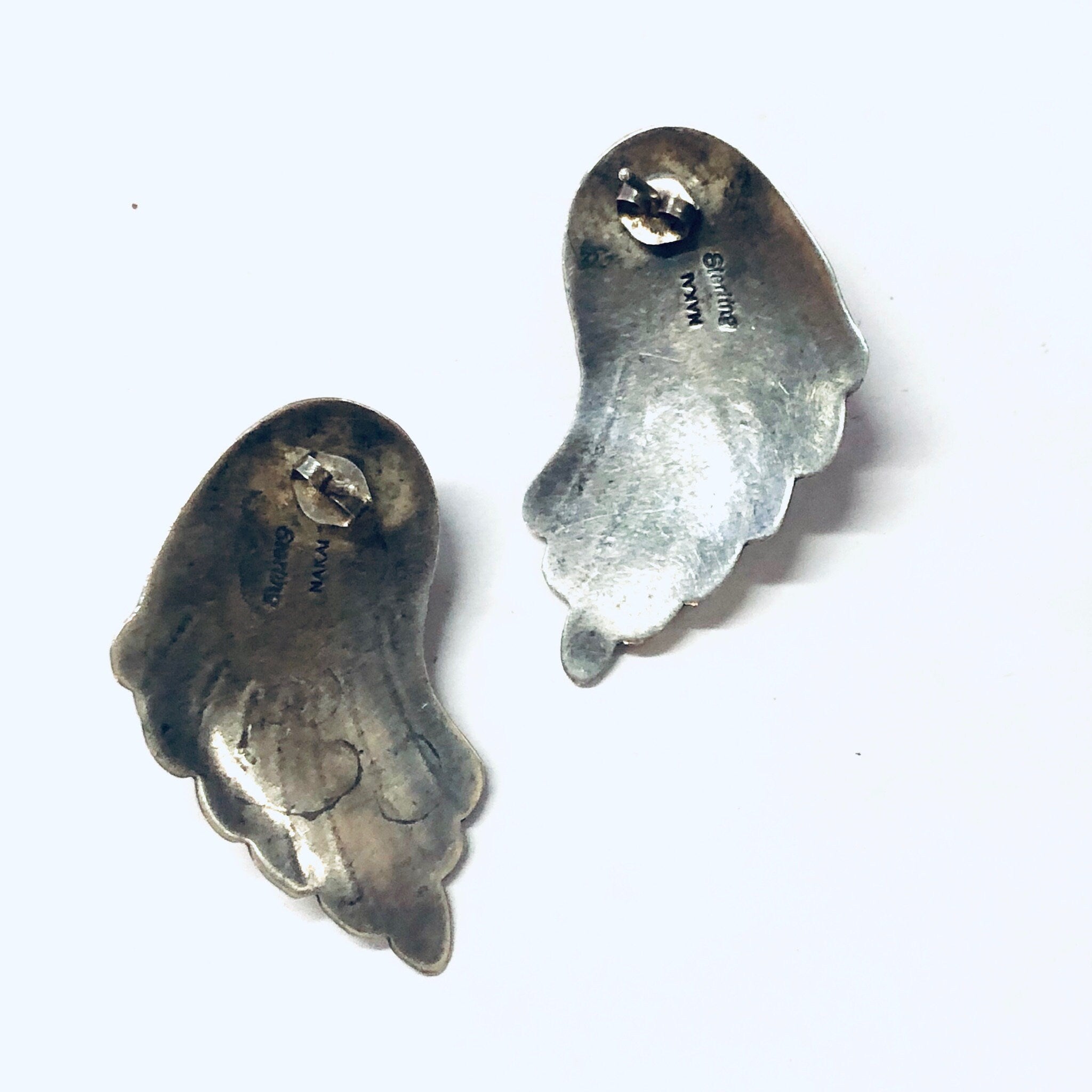 Vintage Earrings, Navajo Earrings, Nakai Earrings, Silver Earrings, Pink Earrings, Pink Stone, Vintage Jewelry, Silver and Pink, Pierced Ear