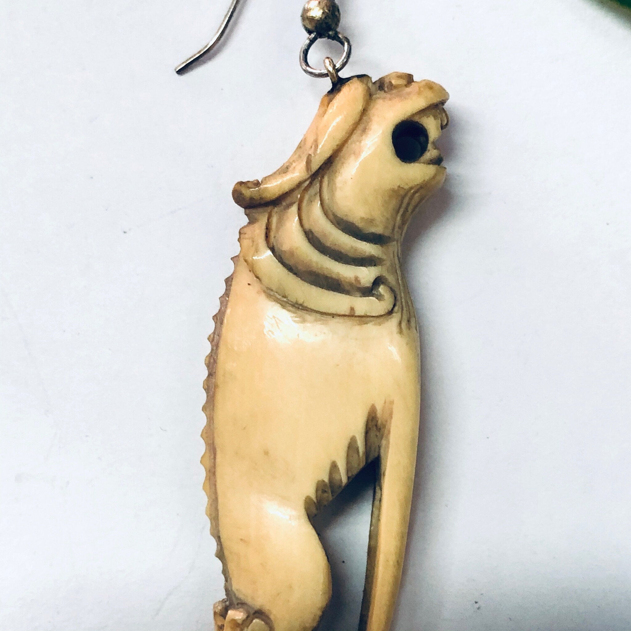 Antique Foo Dog Earrings, Antique Earrings, Vintage Earrings, Dangle Earrings, Foo Dogs, Claw Earrings, Unique Jewelry, Vintage Jewelry, Dog