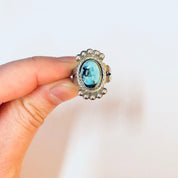 Vintage Ring, Silver Ring, Turquoise Jewelry, Unique Jewelry, Blue Jewelry, Blue and Silver, Statement Jewelry, Vintage Jewelry, 925 Ring