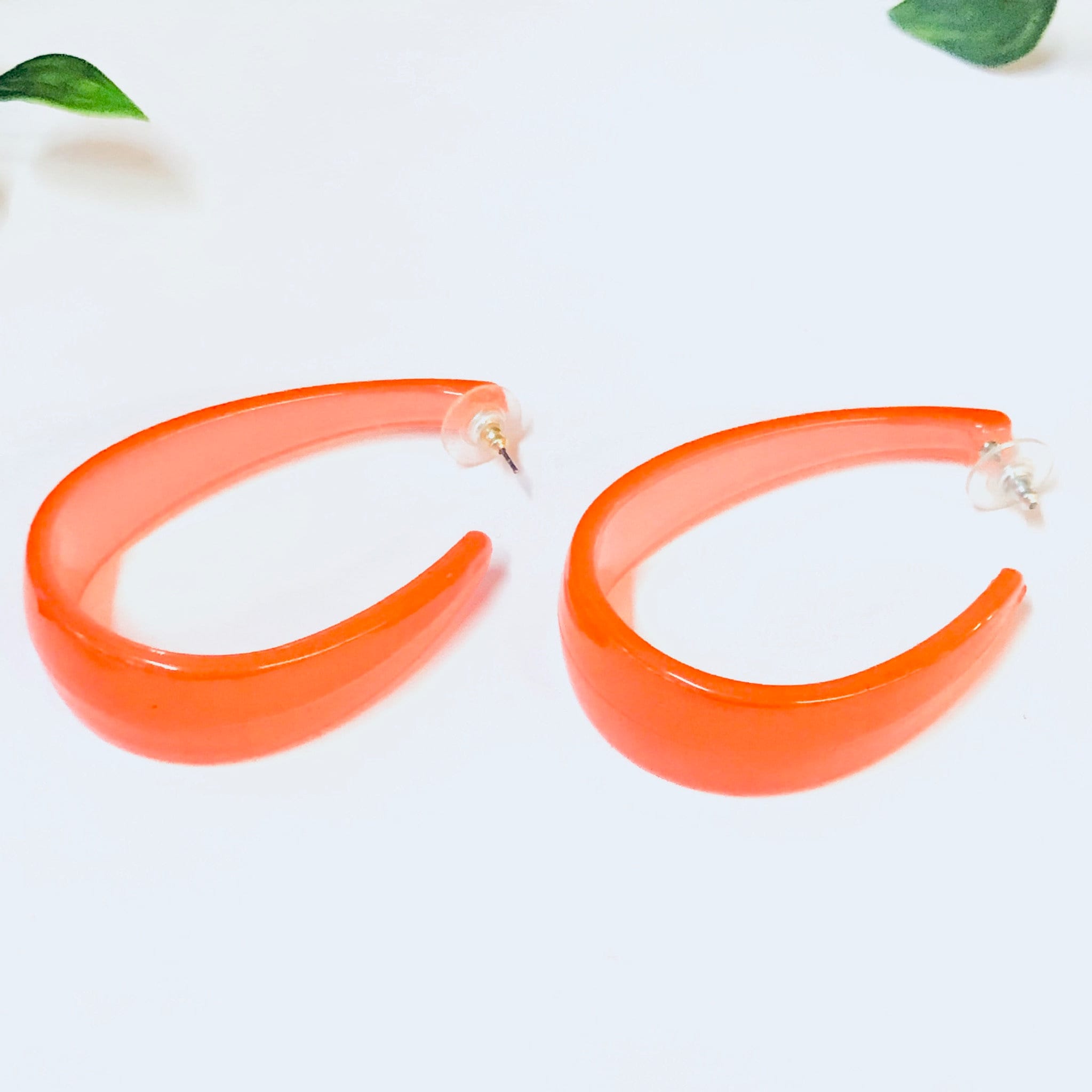 Vintage Earrings, Neon Earrings, Neon Orange Earrings, Unique Jewelry, Neon Pink Jewelry, Neon Jewelry, Statement Jewelry, 80s Earrings,