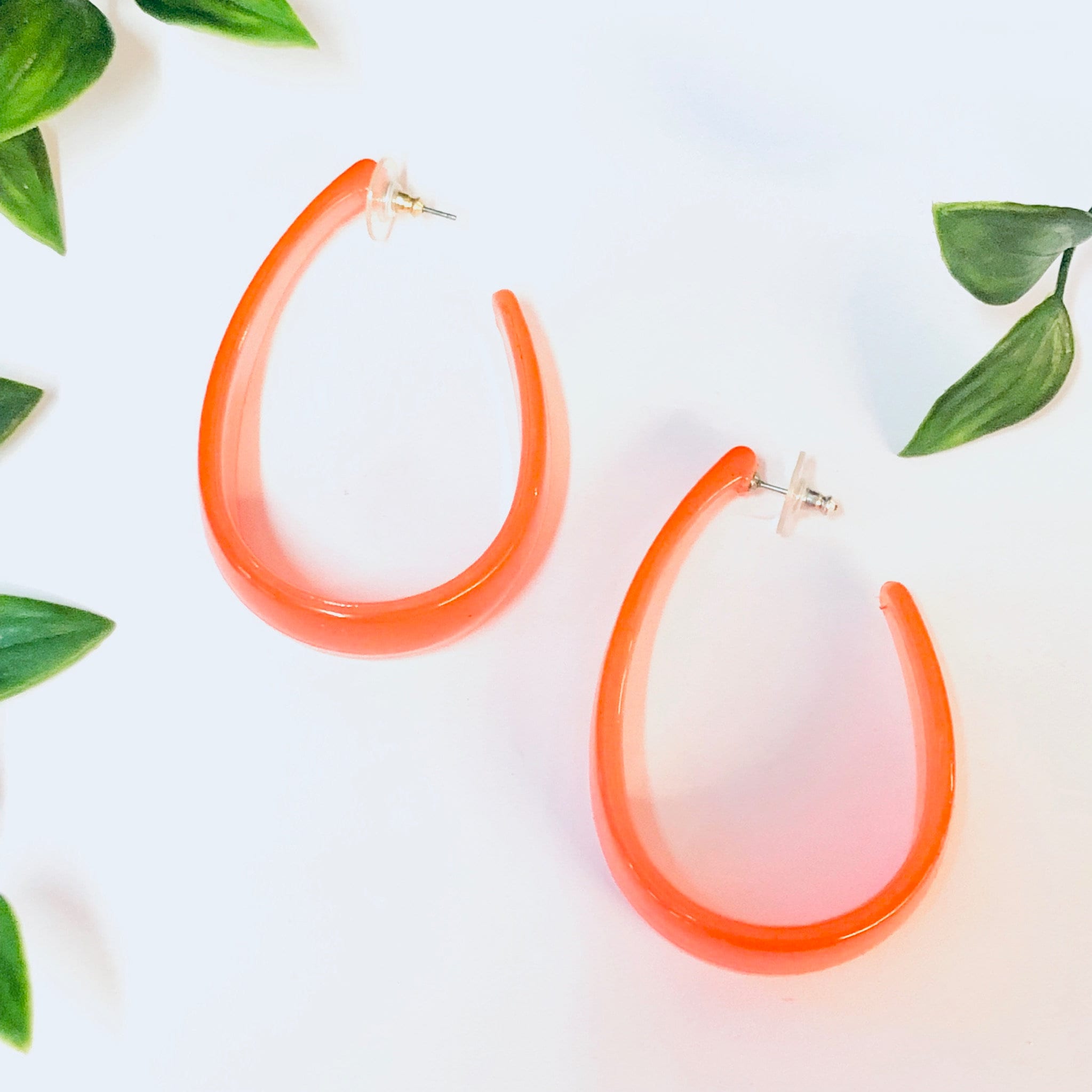 Vintage Earrings, Neon Earrings, Neon Orange Earrings, Unique Jewelry, Neon Pink Jewelry, Neon Jewelry, Statement Jewelry, 80s Earrings,