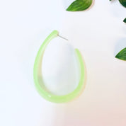 Vintage Earrings, Neon Earrings, Neon Green Earrings, Neon Jewelry, Pierced Ears, Dangle Earrings, Vintage Jewelry, Large Earrings, 1980s