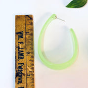 Vintage Earrings, Neon Earrings, Neon Green Earrings, Neon Jewelry, Pierced Ears, Dangle Earrings, Vintage Jewelry, Large Earrings, 1980s