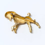 Vintage Brooch, Gold Toned Brooch, Vintage Pin, Poodle Brooch, Poodle Jewelry, Gemstone Poodle, Dog Jewelry, Dog Lover, Unique Pin, Vintage