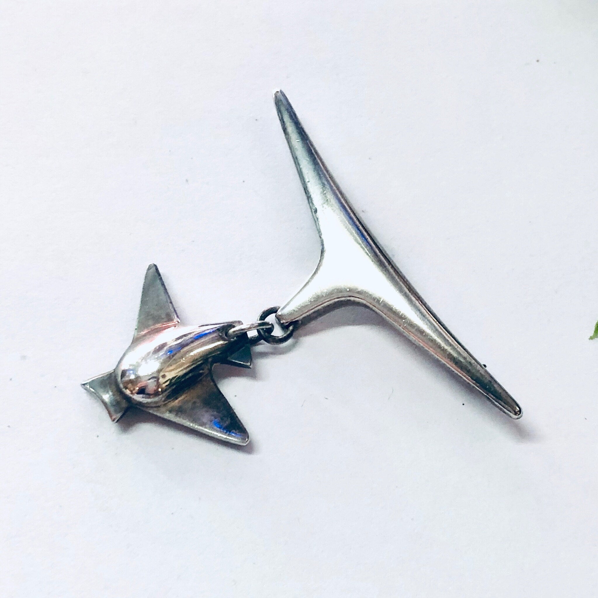 Vintage Georg Jensen Kinetic Bird Brooch 334 by Henning Koppel, Vintage Brooch, Silver Brooch, Abstract Brooch, Modernist Jewelry, Bird Pin