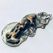 Vintage Pendant, Silver Pendant, Abstract Jewelry, Unique Pendant, Vintage Necklace, Vintage Jewelry, Large Pendant, Copper Pendant, 925