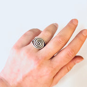 Vintage Ring, Silver Ring, Swirl Ring, Unique Jewelry, Statement Jewelry, Vintage Jewelry, Modernist Ring, Boho Style, Bohemian Jewelry, 925