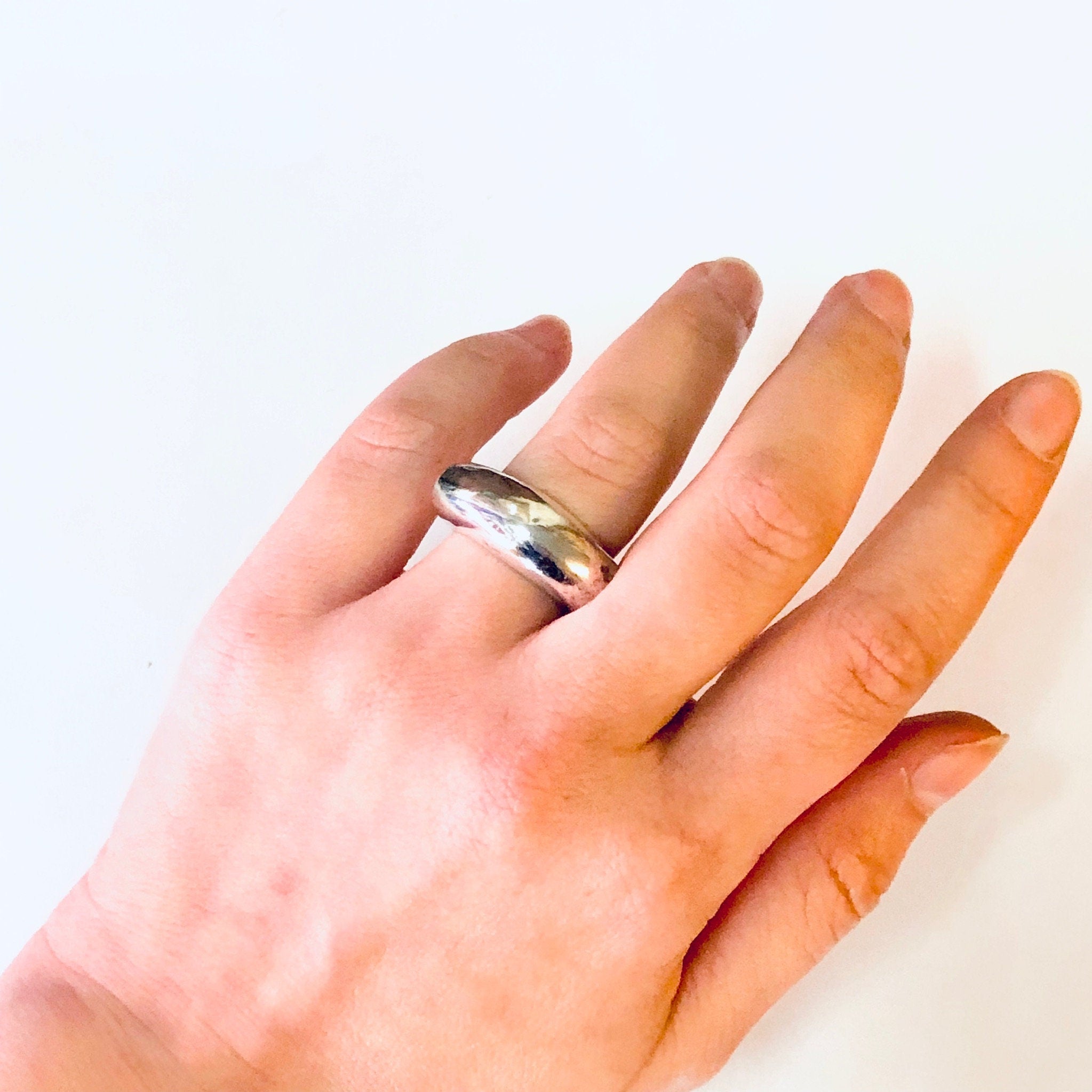 Vintage Ring, Silver Ring, Vintage Jewelry, Simple Ring, Abstract Jewelry, Modernist Ring, Modern Style, Statement Ring, Unique Ring, 925
