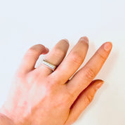 Vintage Ring, Silver Ring, Simple Jewelry, Vintage Jewelry, Band Ring, Modernist Jewelry, Modern Ring, 925 Ring, Sleek Jewelry, Unique Ring