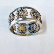 Vintage Ring, Silver Ring, Flower Ring, Floral Design, Band Ring, Flower Band, Thick Band Ring, Cut Out Ring, Unique Jewelry, 925 Ring