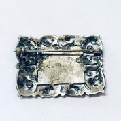 Vintage Brooch, Silver Brooch, Unique Brooch, Vintage Pin, Vintage Jewelry, Filagree Jewelry, Gold Accent, Gold Detail, Leaf Design, 925 Pin