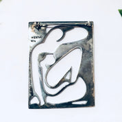 Vintage Pin, Vintage Brooch, Abstract Jewelry, Womans Body Pin, Abstract Lady Pin, Modernist Brooch, Unique Jewelry, 925 Brooch, Cut Out