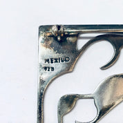 Vintage Pin, Vintage Brooch, Abstract Jewelry, Womans Body Pin, Abstract Lady Pin, Modernist Brooch, Unique Jewelry, 925 Brooch, Cut Out