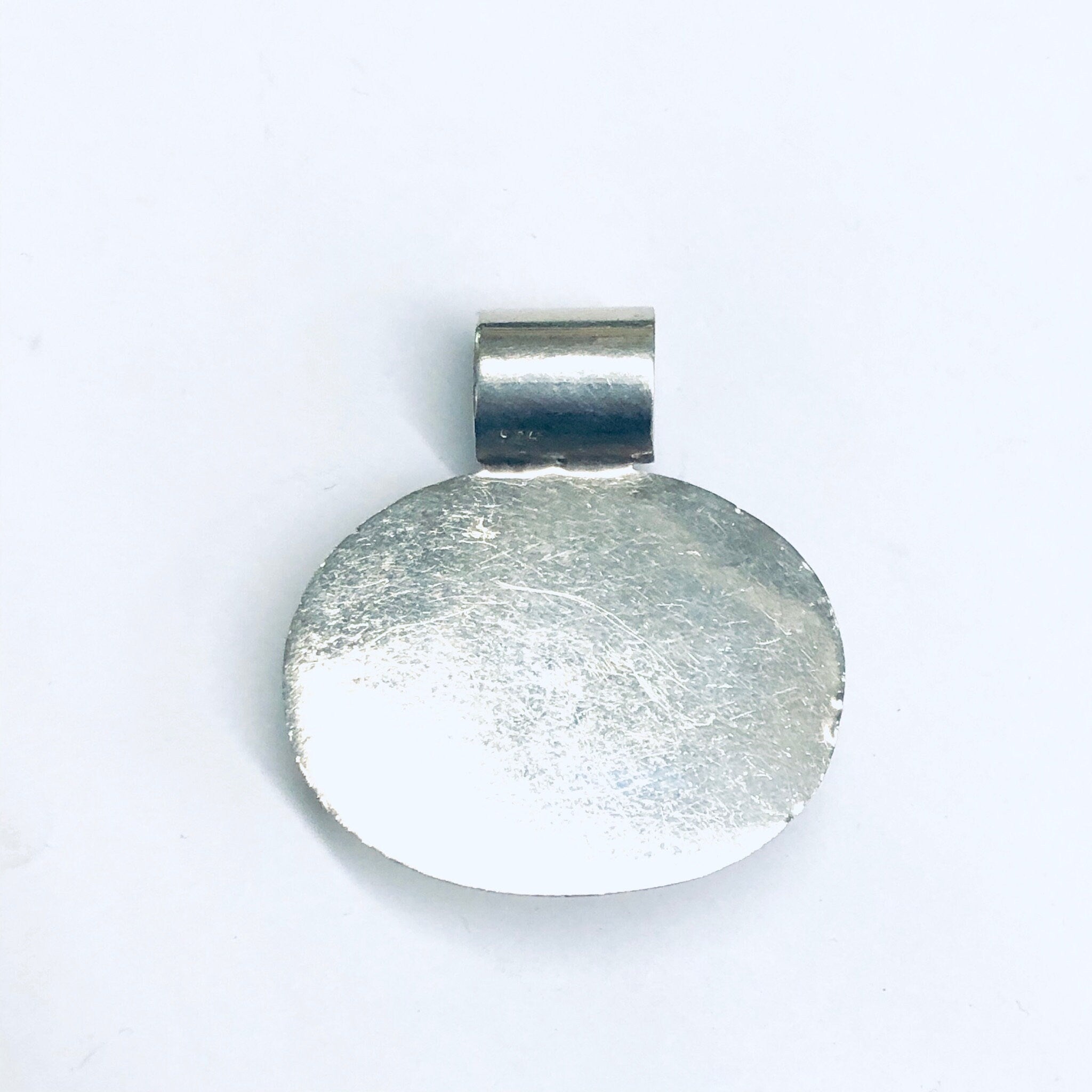 Tigers Eye Pendant, Vintage Silver Pendant, Tigers Eye Jewelry, Vintage Necklace Charm, Oval Shape Pendant