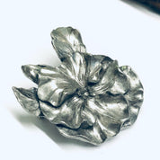 Seagull Pewter Brooch, Pewter Pin, Vintage Flower Brooch, Floral Jewelry, 1994 Seagull Pewter, Vintage Pewter Pin
