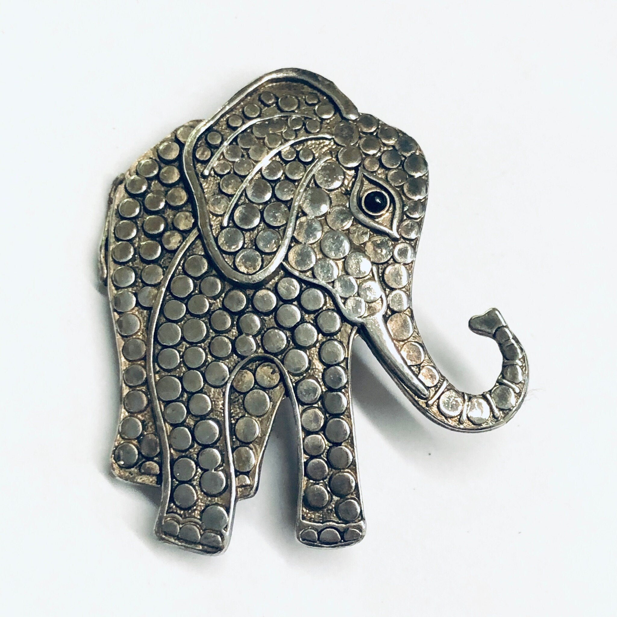 Elephant Brooch, Darlene Elephant Pin, Animal Jewelry, Lucky Elephant, Vintage Elephant Pin, Animal Lover Gift