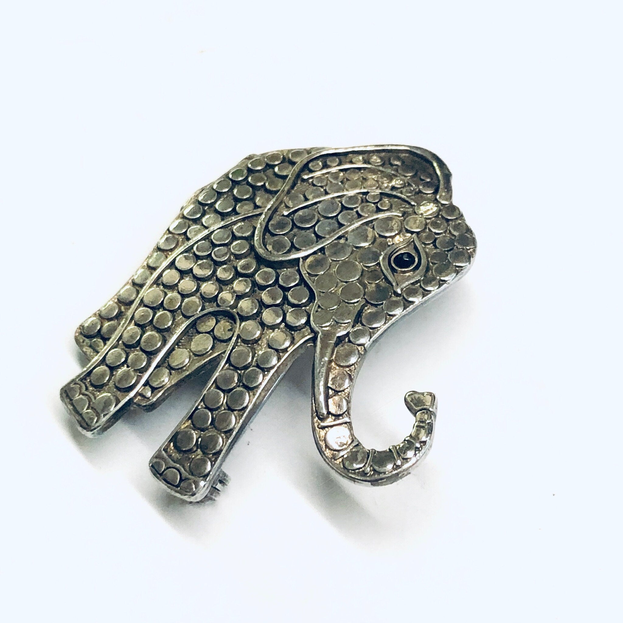Elephant Brooch, Darlene Elephant Pin, Animal Jewelry, Lucky Elephant, Vintage Elephant Pin, Animal Lover Gift