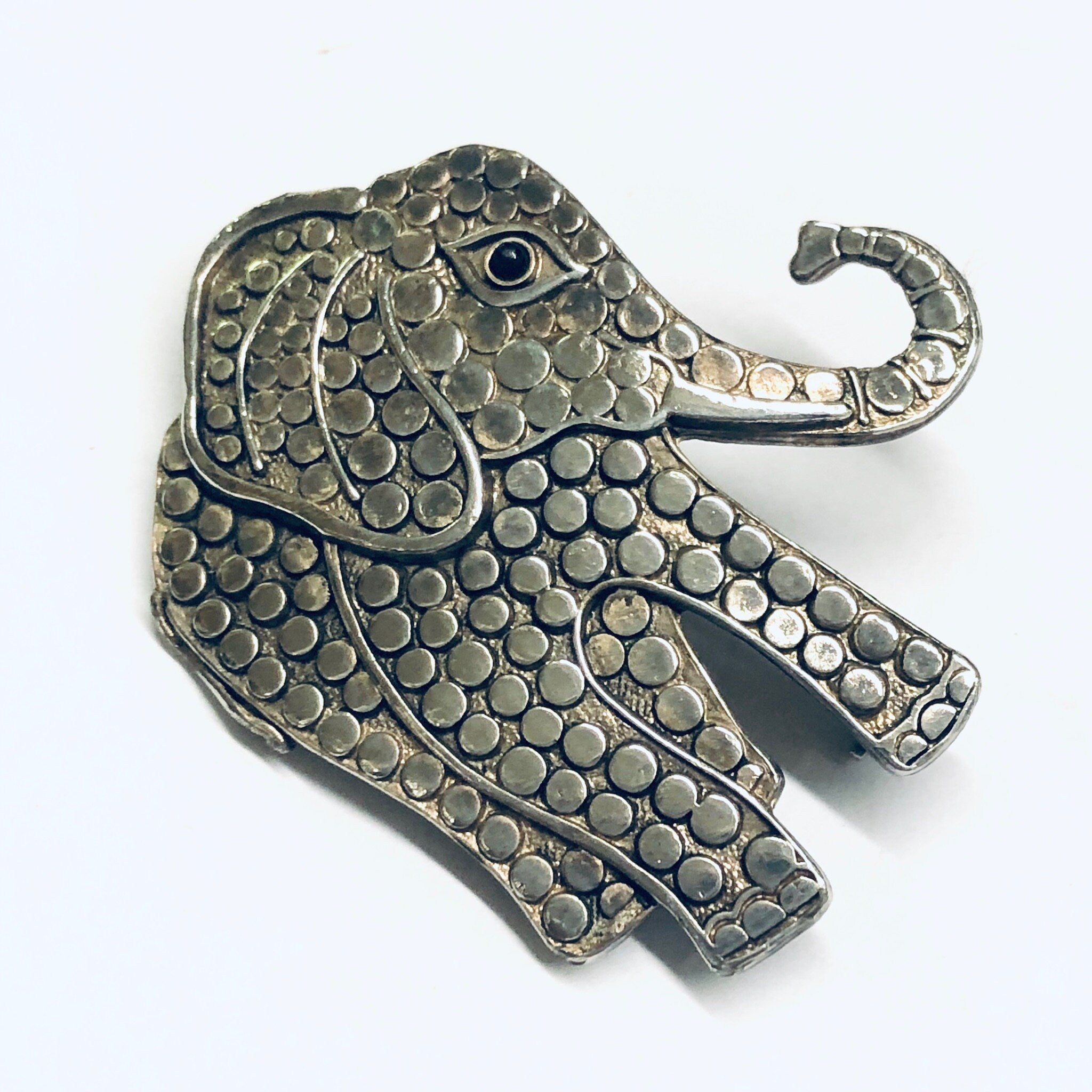 Elephant Brooch, Darlene Elephant Pin, Animal Jewelry, Lucky Elephant, Vintage Elephant Pin, Animal Lover Gift