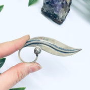 Delfino Taxco Brooch, Lily of the Valley Leaf Pin, Modernist Taxco Brooch, Midcentury Modern Jewelry, Silver Leaf Brooch, Large Leaf Pin