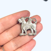 Vintage Animal Pin, Small Silver Brooch, Vintage Silver Jewelry, Animal Jewelry, Unique Pin, Winged Animal