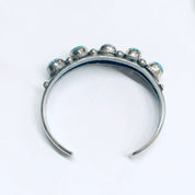 Vintage Turquoise Bracelet, Turquoise Cuff Bracelet, Silver and Turquoise Bracelet, Blue Turquoise Stones
