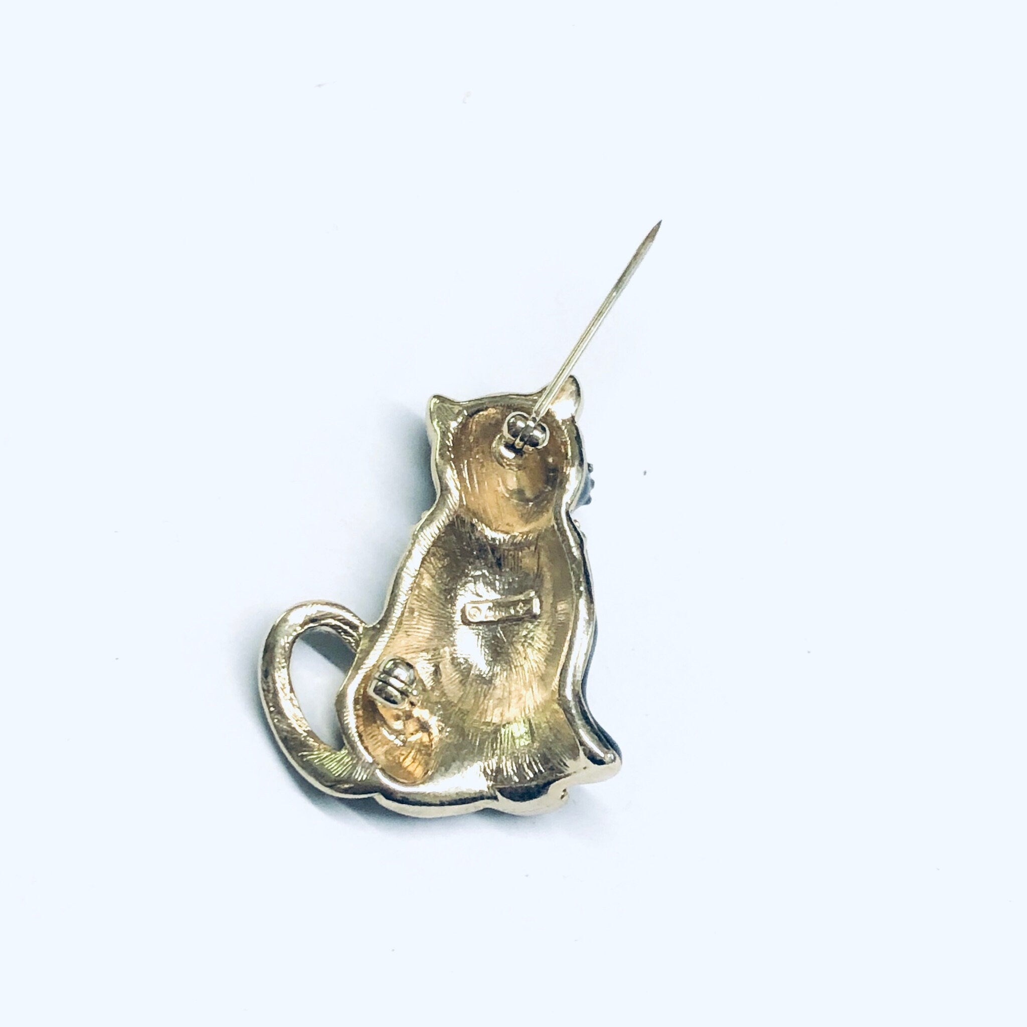 Black Cat Pin, Vintage Cat Brooch, Kitty Cat Jewelry, Animal Jewelry, Gift for Cat Lady, Cat Lady Jewelry, Monet Pin