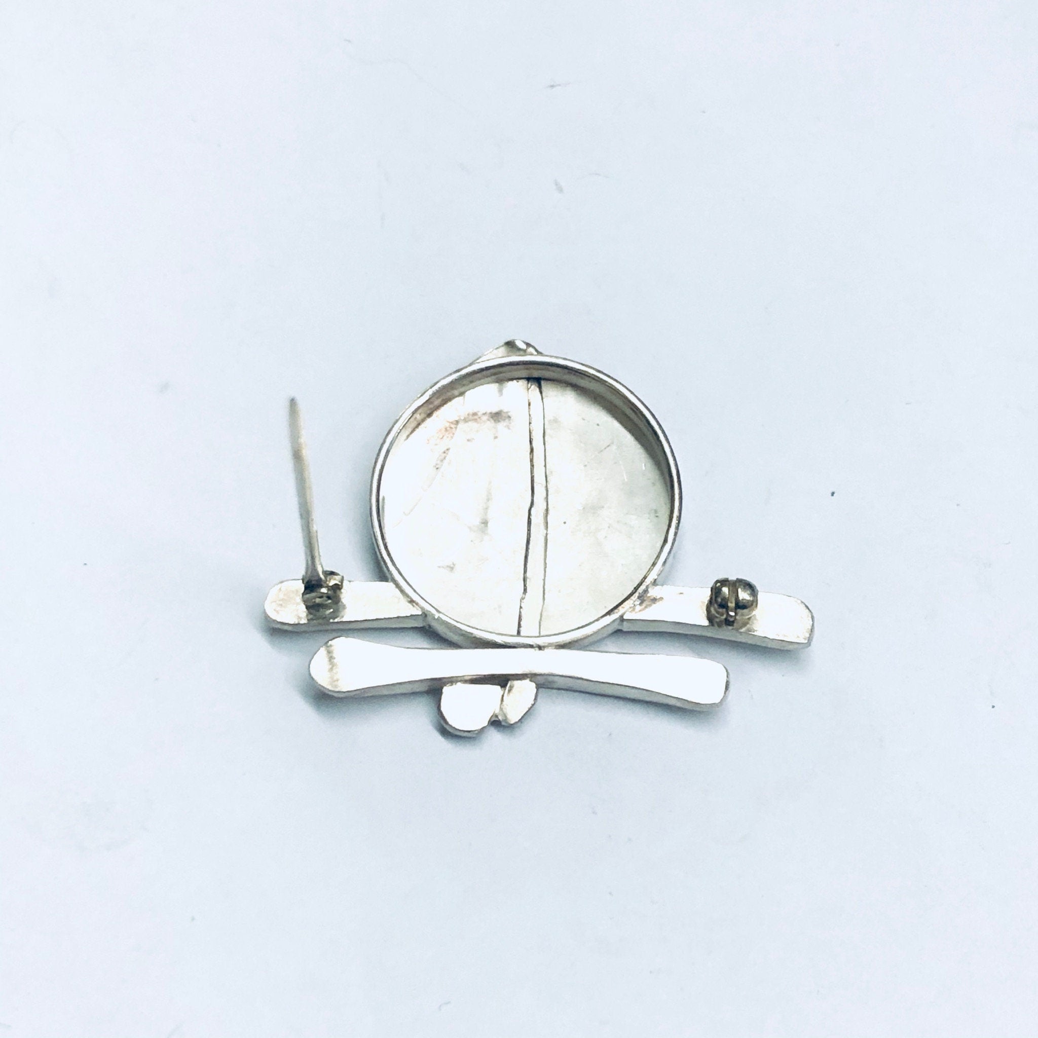 Vintage Abstract Brooch, Silver Abstract Pin, Abstract Jewelry Design, Small Vintage Brooch