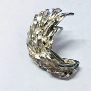 Vintage Earrings, Silver Earrings, Vintage Jewelry, Pierced Ears, Feather Earrings, Leaf Earrings, Unique Jewelry, Sparkly Jewelry, 925