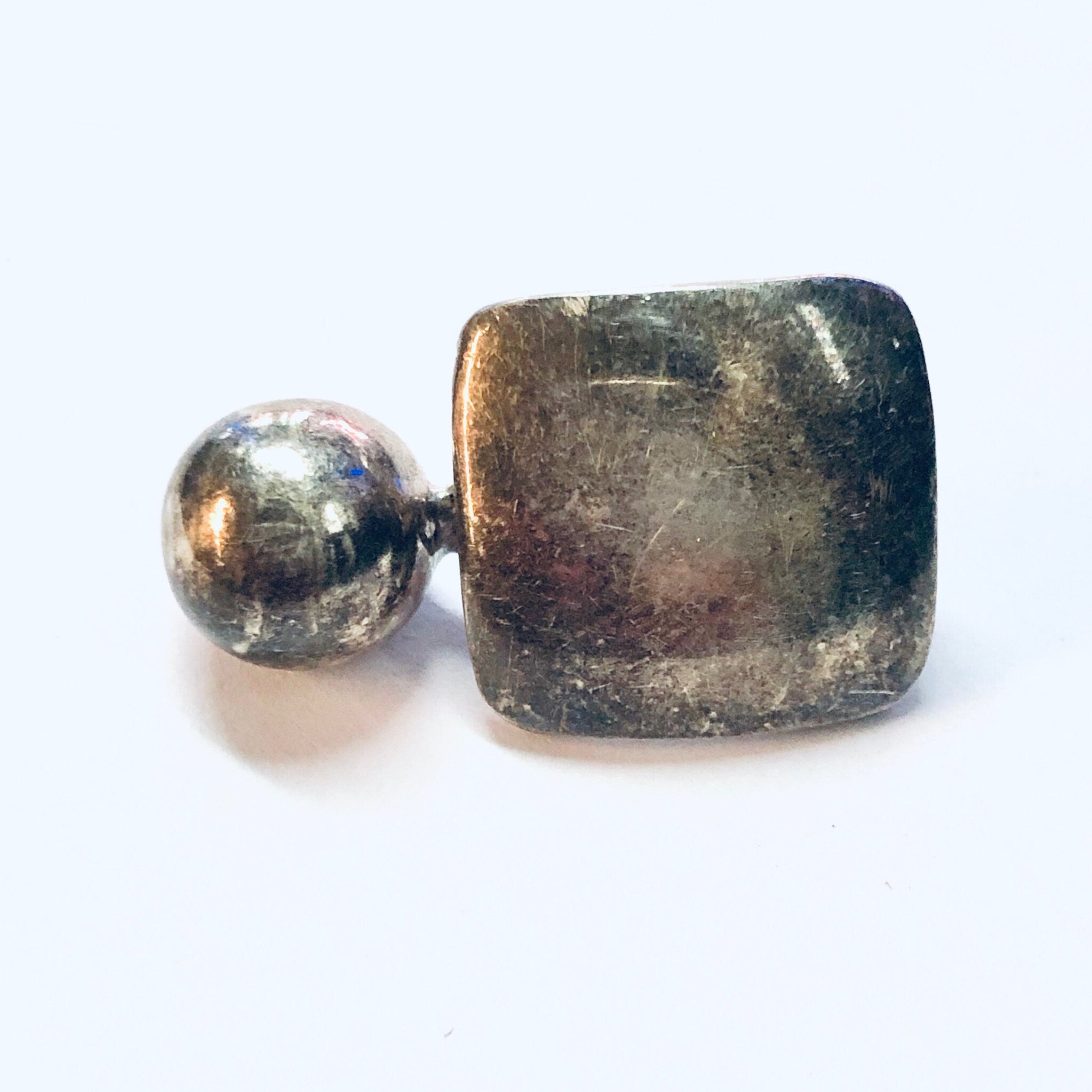 Vintage Earrings, Silver Earrings, Geometric Jewelry, Pierced Ears, Unique Earrings, Vintage Jewelry, Square Earrings, Simple Jewelry, 925