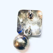 Vintage Earrings, Silver Earrings, Geometric Jewelry, Pierced Ears, Unique Earrings, Vintage Jewelry, Square Earrings, Simple Jewelry, 925