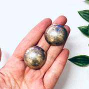 Vintage Earrings, Silver Earrings, Concho Earrings, Unique Jewelry, Vintage Jewelry, Statement Jewelry, Pierced Ears, Round Earrings, 925