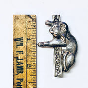 Vintage Brooch, Silver Brooch, Cat Brooch, Cat Pin, Cat Jewelry, Kitty Cat Pin, Cat Lover Gift, Vintage Jewelry, Animal Jewelry, Animal Pin