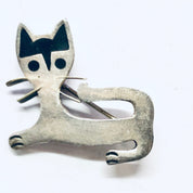 Vintage Brooch, Vintage Pin, Silver Pin, Cat Pin, Cat Brooch, Animal Jewelry, Cat Jewelry, Vintage Jewelry, Small Pin, Cat Lover Pin, 925