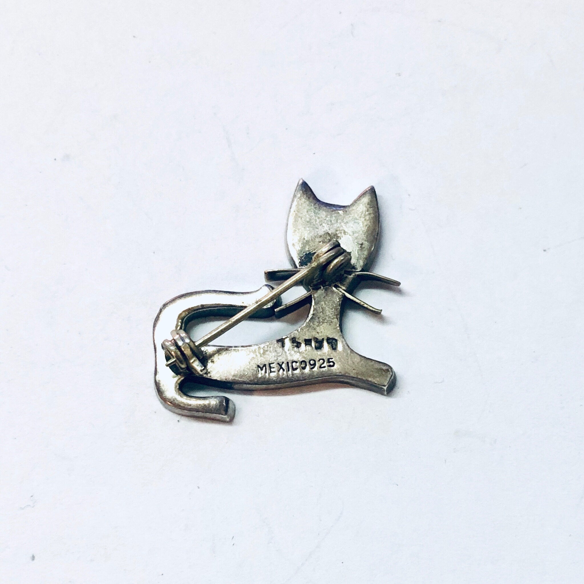 Vintage Brooch, Vintage Pin, Silver Pin, Cat Pin, Cat Brooch, Animal Jewelry, Cat Jewelry, Vintage Jewelry, Small Pin, Cat Lover Pin, 925