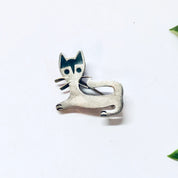 Vintage Brooch, Vintage Pin, Silver Pin, Cat Pin, Cat Brooch, Animal Jewelry, Cat Jewelry, Vintage Jewelry, Small Pin, Cat Lover Pin, 925