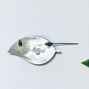 Vintage Brooch, Abalone Brooch, Leave Brooch, Vintage Pin, Silver Brooch, Silver Pin, Leaf Jewelry, Unique Pin, Shell Pin, 925 Brooch, Pin