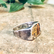 Vintage Ring, Silver Ring, Face Ring, Copper Face, Brass Ring, Statement Jewelry, Unique Ring, Face Jewelry, Vintage Jewelry, Statement Ring