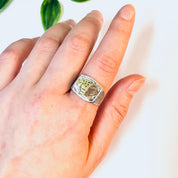 Vintage Ring, Silver Ring, Face Ring, Copper Face, Brass Ring, Statement Jewelry, Unique Ring, Face Jewelry, Vintage Jewelry, Statement Ring