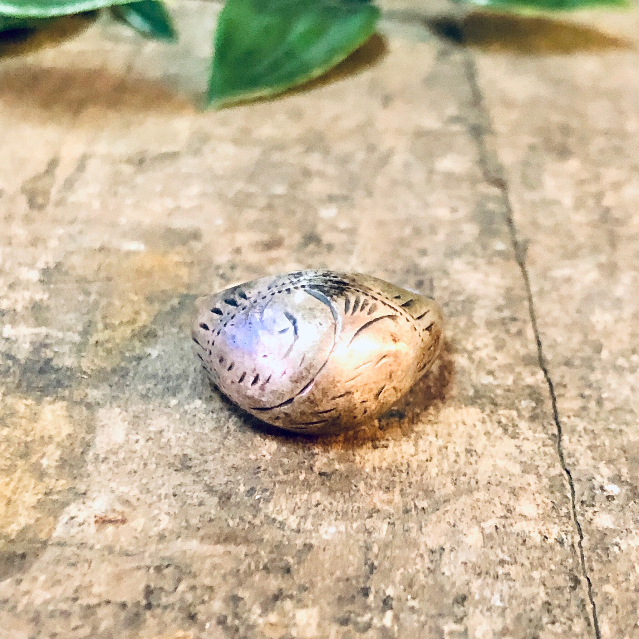Vintage Ring, Silver Ring, Dome Ring, Etching Ring, Vintage Jewelry, Etched Design, Unique Jewelry, Everyday Jewelry, Etched Silver Ring,