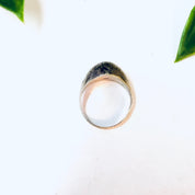 Vintage Ring, Silver Ring, Dome Ring, Etching Ring, Vintage Jewelry, Etched Design, Unique Jewelry, Everyday Jewelry, Etched Silver Ring,