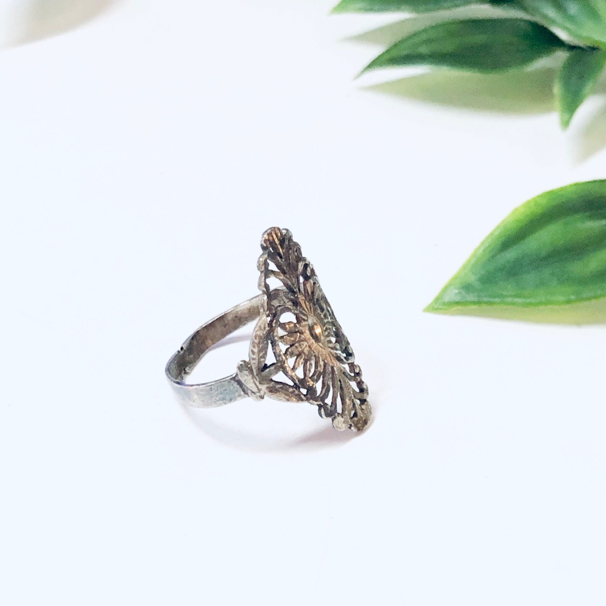 Vintage Ring, Silver Ring, Unique Jewelry, Vintage Jewelry, Cut Out Ring, Etched Silver Ring, Unique Ring, Antique Ring, 925 Ring,