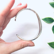 Vintage Bracelet, Cuff Bracelet, Silver Bracelet, Silver Cuff, Concave Cuff, Unique Jewelry, Vintage Jewelry, Sleek Bracelet, Small Cuff,