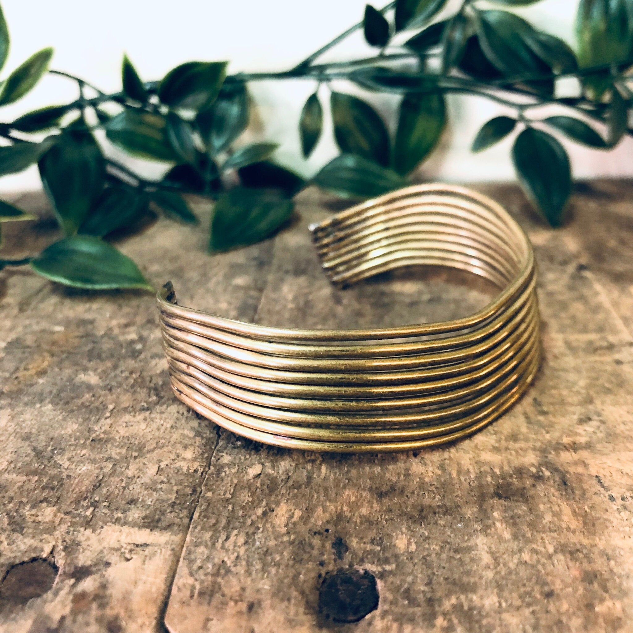 Vintage Bracelet, Brass Bracelet, Brass Cuff, Cuff Bracelet, Unique Jewelry, Vintage Jewelry, Brass Jewelry, Unique Bracelet, Multi Strand