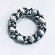 Vintage Chain Brooch, Silver Tone Pin, Chain and Bolt Brooch, Cuban Link Chain Pin, Unique Chain Brooch