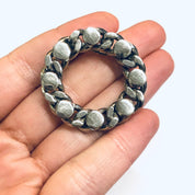 Vintage Chain Brooch, Silver Tone Pin, Chain and Bolt Brooch, Cuban Link Chain Pin, Unique Chain Brooch