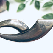 Abstract Silver Brooch, Unique Design Pin, Silver Modernist Pin, Vintage Silver Brooch, Funky Jewelry