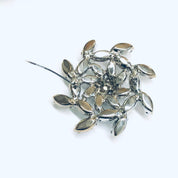 Weiss Rhinestone Flower Brooch, Large Rhinestone Flower Pin, Floral Design Pin, Rhinestone Jewelry