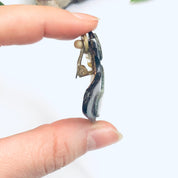 Abalone Clip On Earrings, Boomerang Earrings, Wooden Earrings, Shell Jewelry, Brown Earrings