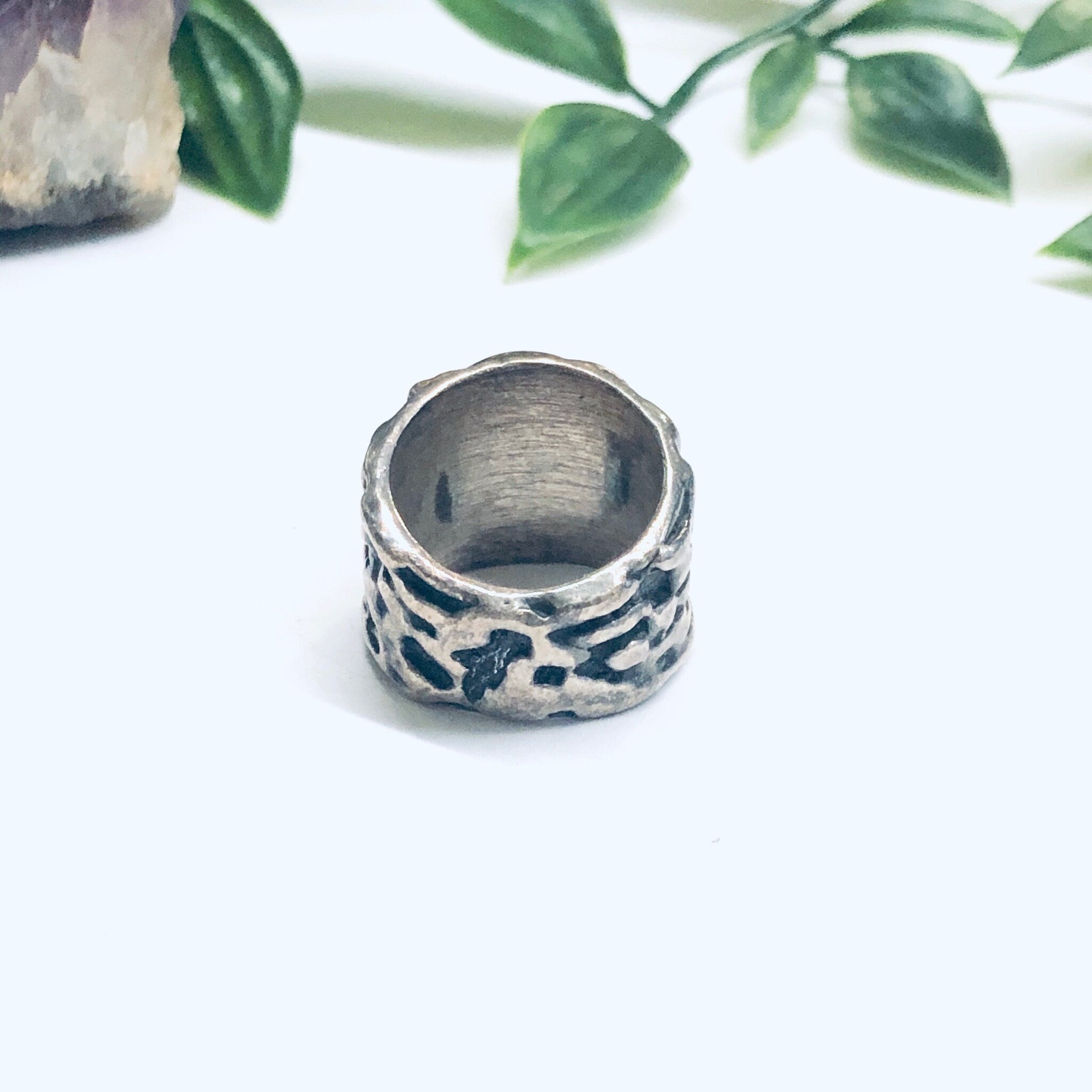 Vintage Tigers Eye Ring, Tigers Eye Jewelry, Thick Band Ring, Brown Gemstone Ring, Gemini Birthstone Ring